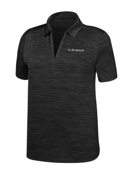 Callaway Womens Black Broken Stripe w/I Am Second Logo