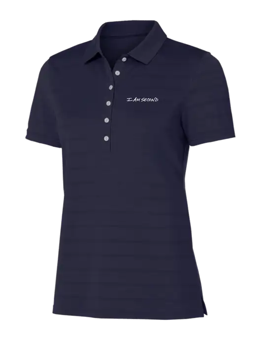 Callaway Womens Navy Ventilated Polo w/I Am Second Logo