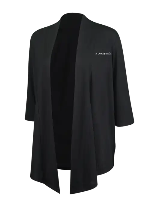 Black Womens Concept Shrug w/I Am Second Logo
