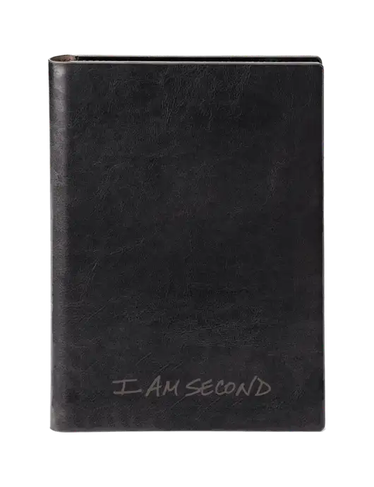 Fabrizio Black 7 x 9.625 Padfolio & Notepad w/I Am Second Logo