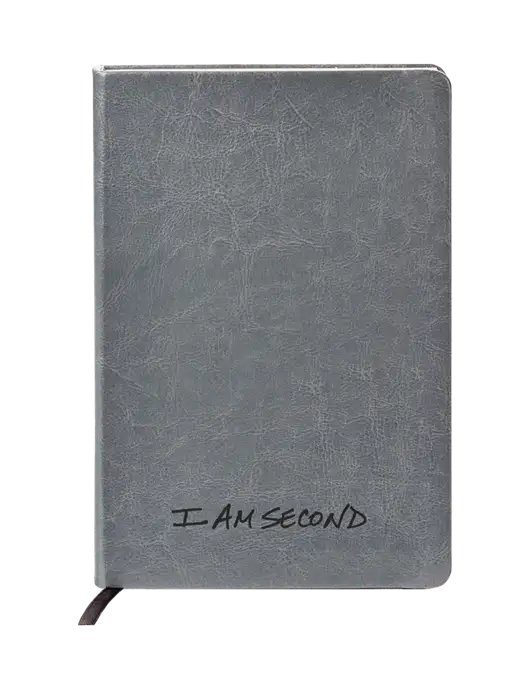 Fabrizio Grey Hard Cover 5.75 x 8.3 Journal w/I Am Second Logo