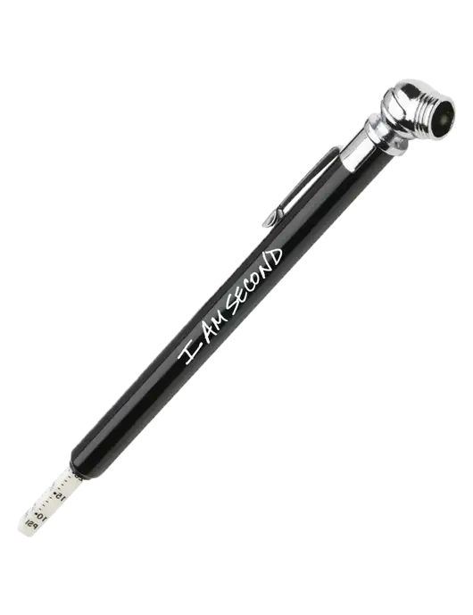 Quick View Black Tire Gauge w/I Am Second Logo