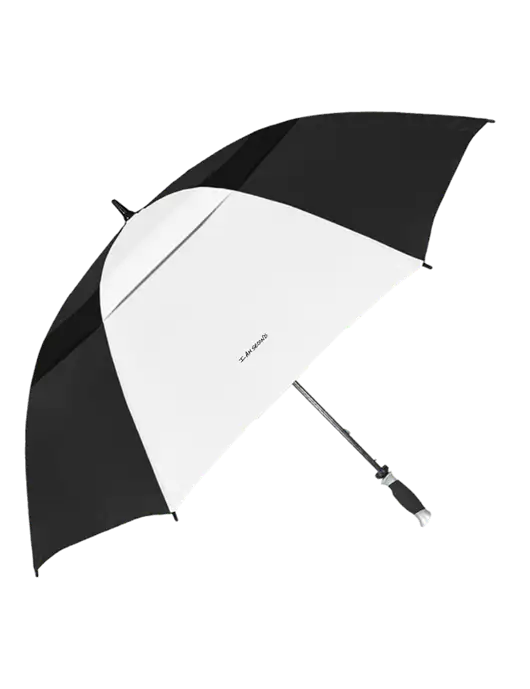 Black/White Vented Typhoon Tamer Golf Umbrella w/I Am Second Logo