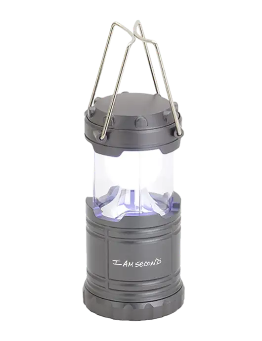 Gunmetal Mini Retro Lantern w/I Am Second Logo
