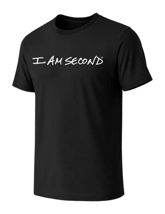 BELLA+CANVAS Black CVC Short Sleeve Tee w/I Am Second Logo