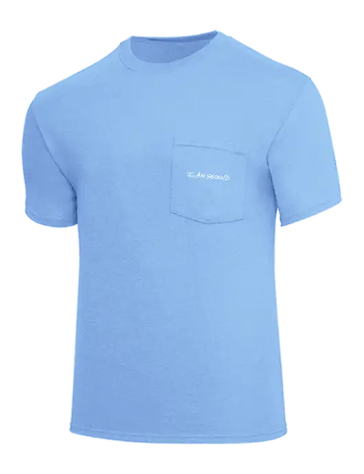 Core Blend Light Blue Pocket T-Shirt w/I Am Second Logo