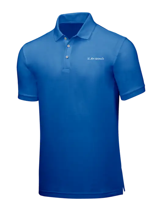 Dark Royal Core Classic Pique w/I Am Second Logo