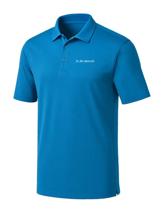 Royal Blue Silk Touch Performance Polo w/I Am Second Logo