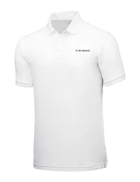 White Core Classic Pique w/I Am Second Logo