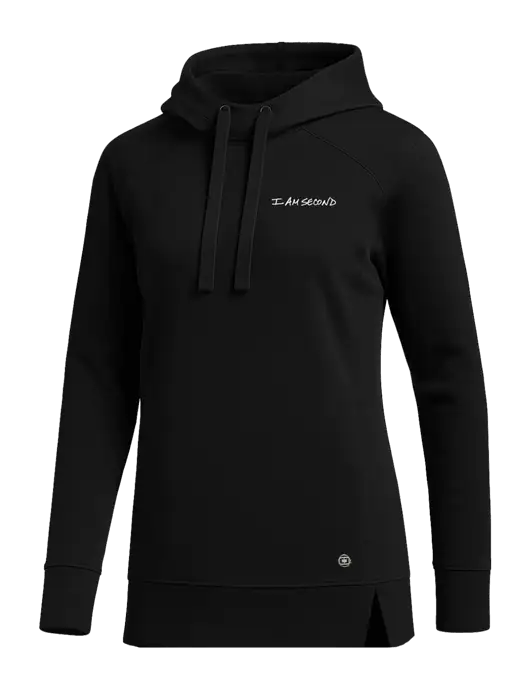 OGIO Black Womens Luuma Pullover Fleece Hoodie w/I Am Second Logo