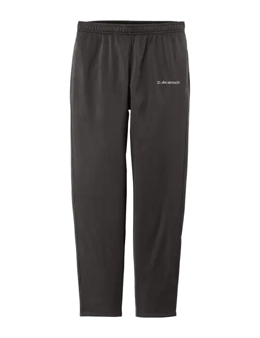 Womens Tricot Very Dark Grey Track Jogger w/I Am Second Logo