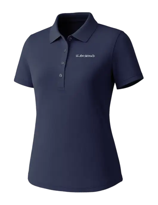 Callaway Womens Core Navy Performance Polo w/I Am Second Logo
