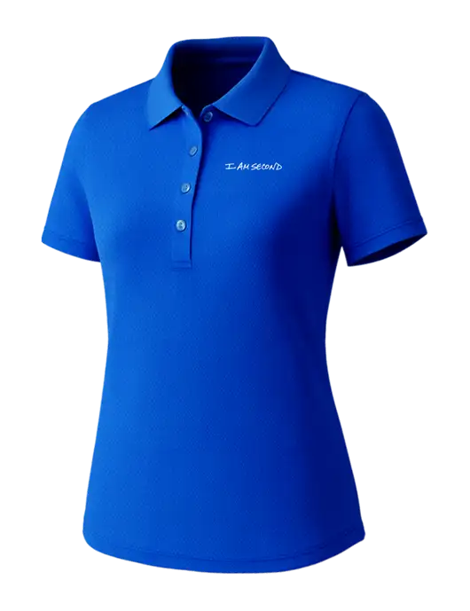 Callaway Womens Core Royal Performance Polo w/I Am Second Logo