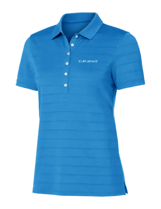 Callaway Womens Royal Blue Ventilated Polo w/I Am Second Logo