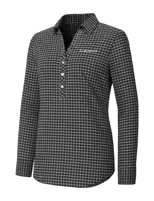 Womens Dark Grey/White City Stretch Shirt w/I Am Second Logo