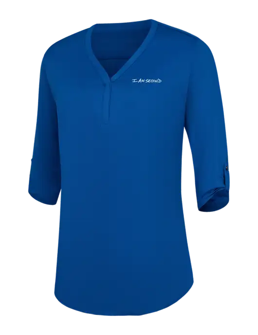 Womens Royal City Stretch 3/4-Sleeve Tunic w/I Am Second Logo