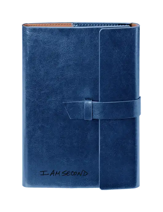 Fabrizio Blue 6.875 x 9.56 Portfolio w/I Am Second Logo