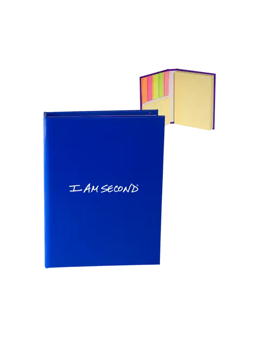 Dark Royal Blue Sticky Book Folio, 3.125 x 4.125 w/I Am Second Logo