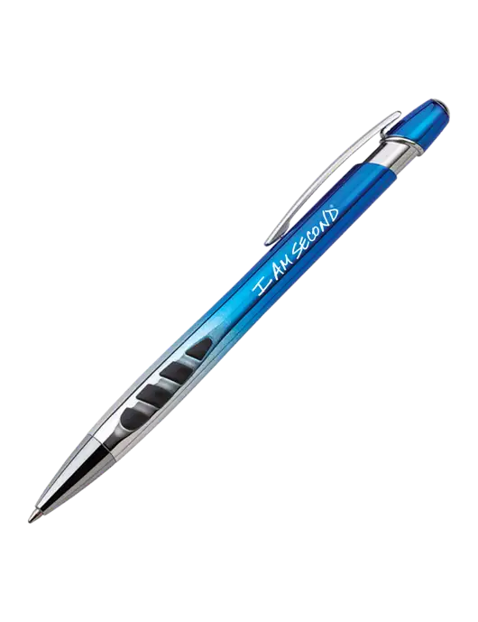 Zenith Blue Ballpoint Pen - Blue ink w/I Am Second Logo