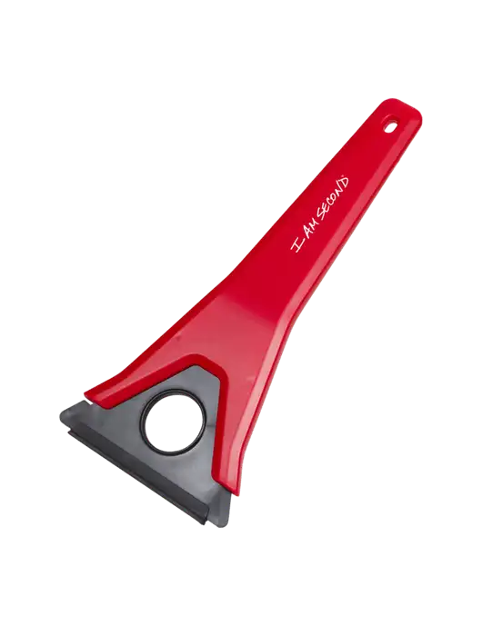 TriBlade Red Windshield Scraper w/I Am Second Logo