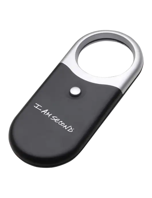 Compact Black Magnifier Light w/I Am Second Logo