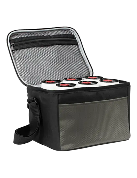 6 Can Grey/Black Cube Cooler w/I Am Second Logo